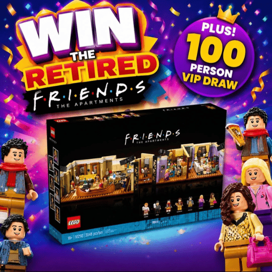 WIN THE RETIRED FRIENDS APARTMENT SET PLUS 20 PERSON V.I.P DRAW