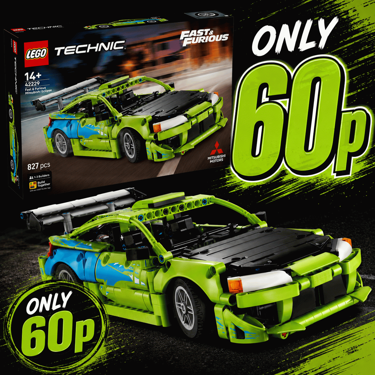 Fast and Furious Mitsubishi Eclipse Car SET-42229