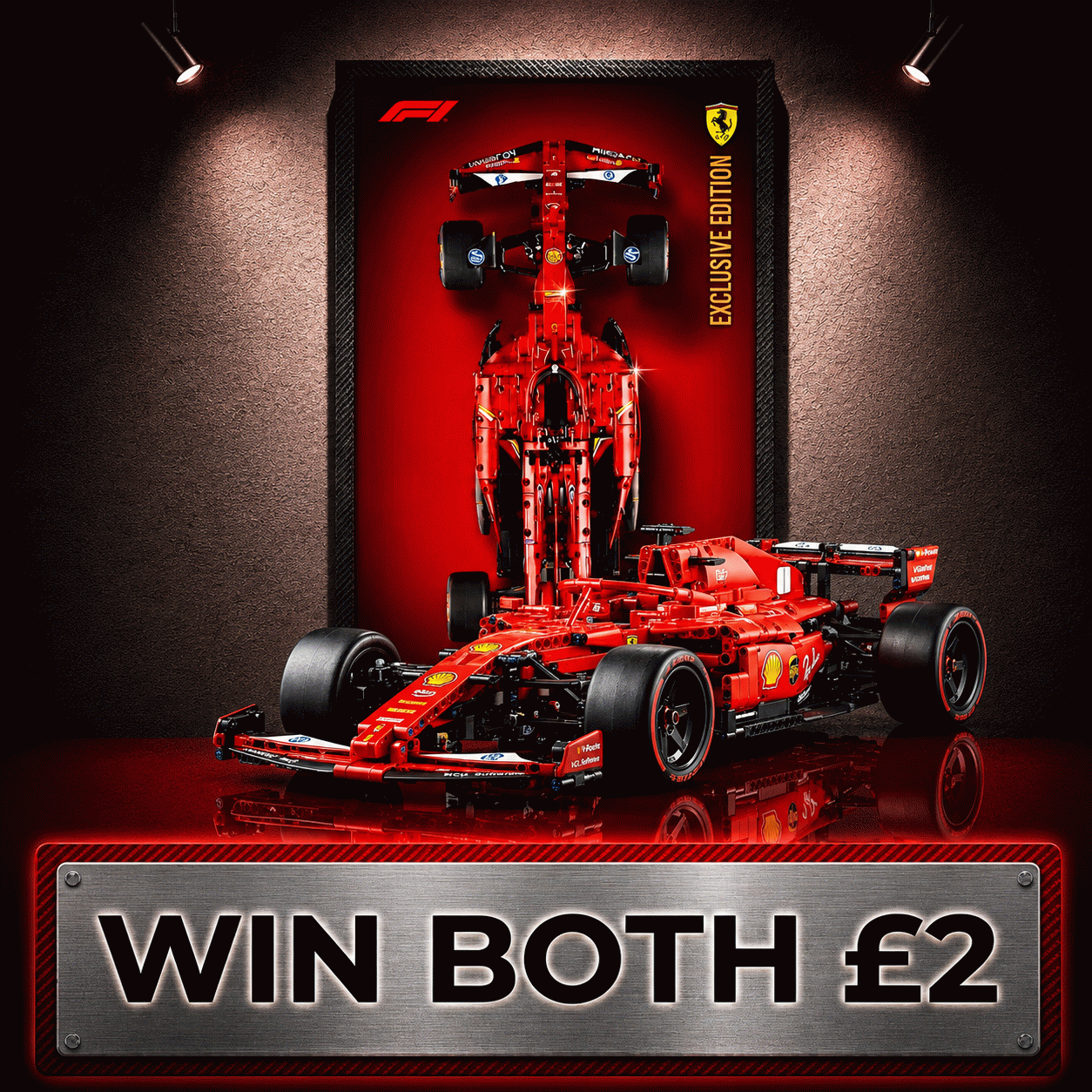 Ferrari SF-24 F1 Car SET-42207 PLUS A WALLMOUNT BACK BOARD