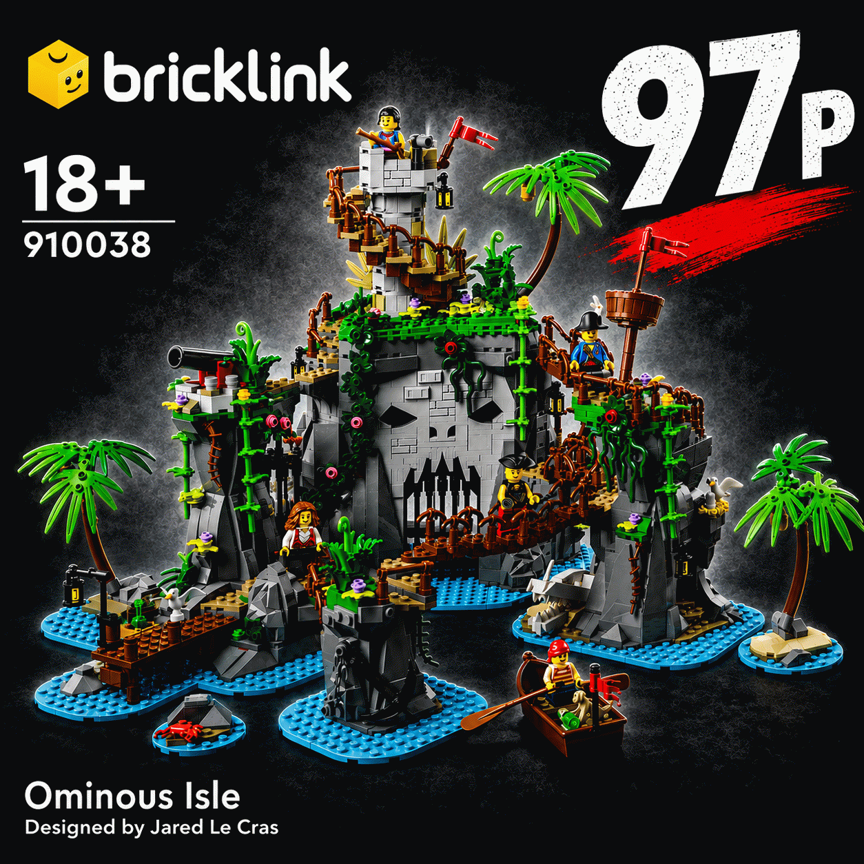 ominous isle brick-link set-910038