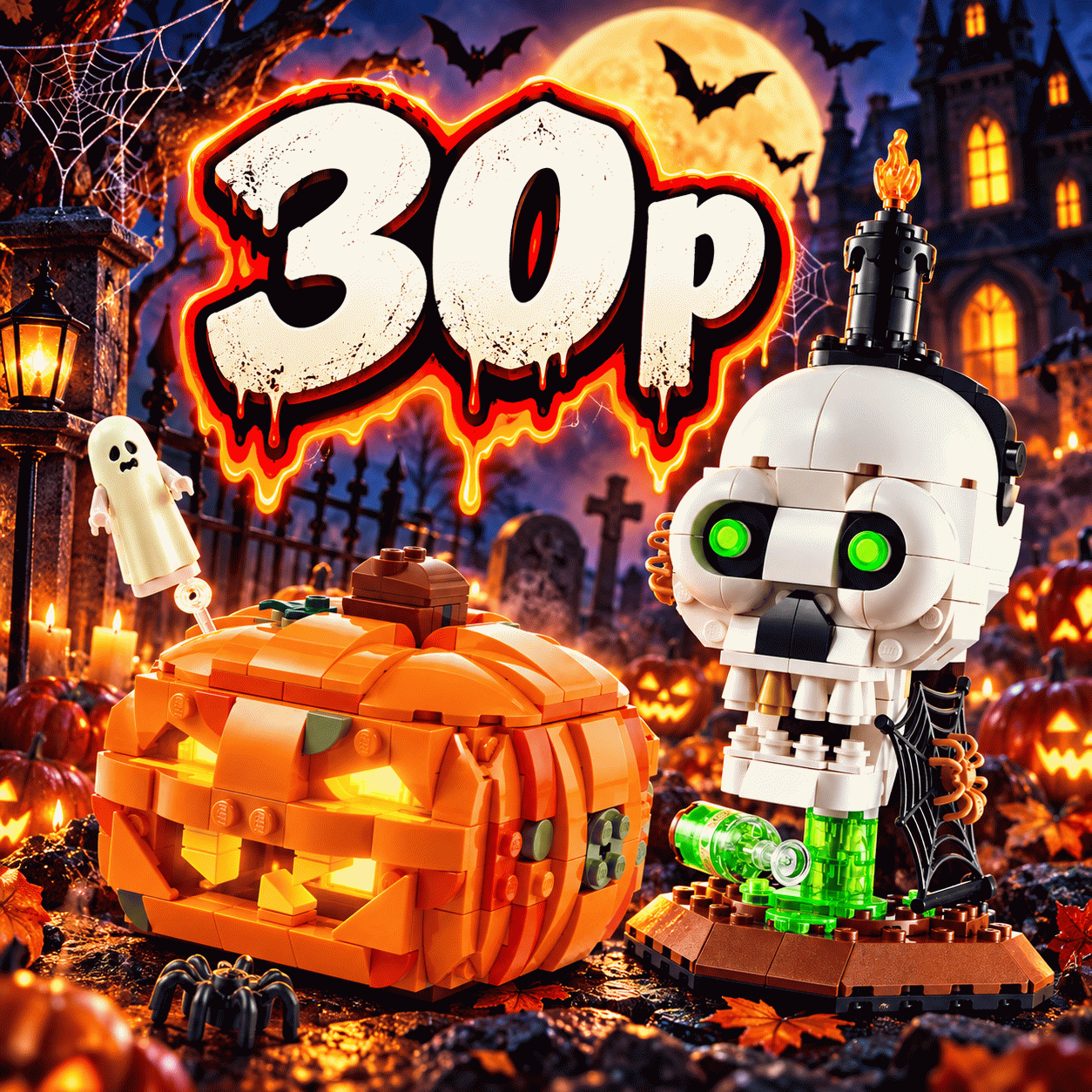 WIN BOTH THE HALLOWEEN PUMPKIN AND SHULL CANDLE